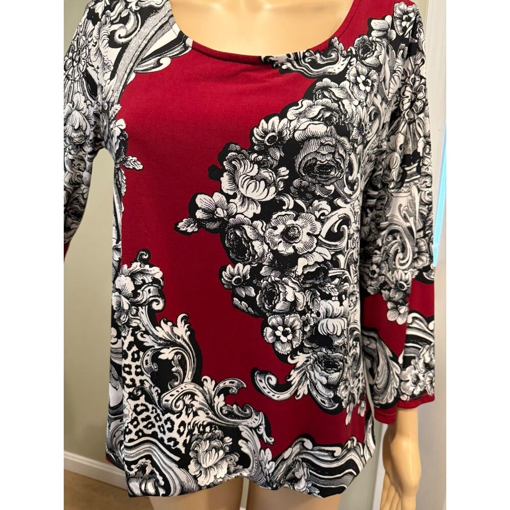 Alfani Blouse – Size PM (Petite Medium) – Stretch Knit – Classic & Versatile